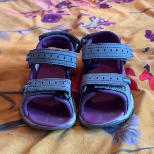 Merrell Kids Purple and Gray Hook-and-Loop Sandals